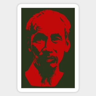 Ho Chi Minh Silhouette - Historical, Vietnamese, Revolutionary, Communist, Anti Imperialist, Vietnam War Magnet